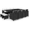 Day and Night - Day and Night Garden Dining Set 13 Pieces and Black Synthetic Rattan Cushions