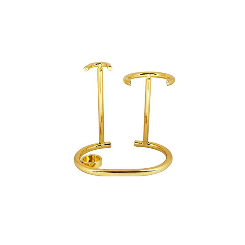 Metal Men Shaving Tool Holder Silver Compact Curved Shaving Brush Manual Razor Stand Holders Beard Clean Shaver