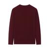 Qipai Men's Pure Wool Double-Layer Round Neck Pullover Sweater