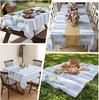 Summer Conch Rectangle Table Cloth for Table Decor Waterproof Machine Washable Reusable Tablecloth for Table Holiday Party