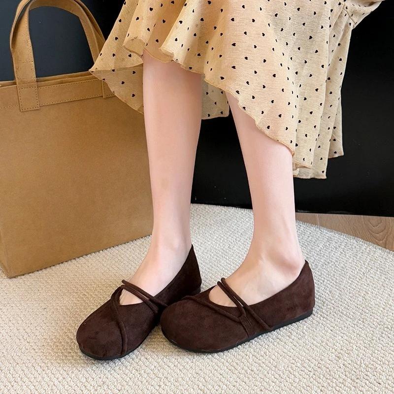 2025 Women's Leopard  Mary Jane Women's Flats Round Toe Slip-On Sweet Summer Casual Comfortable Shoes Ladies Fashion Size 35-40