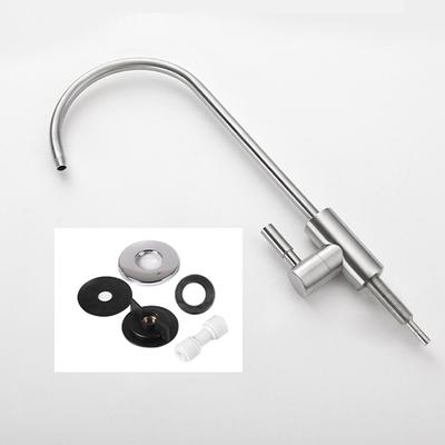 1Set Reverse Osmosis Kitchen Water Filtration System Gooseneck Water Filter Sink 304 Stainless Steel Faucet Purifier