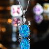 Personalized Platinum Blue White Green Micro Diamond Turtle Women's Versatile Necklace