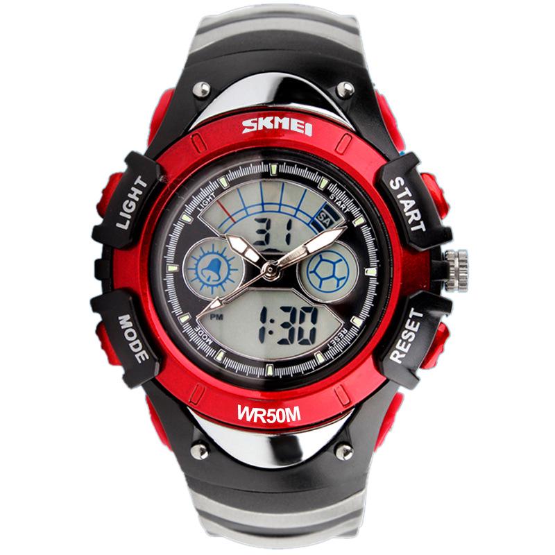 Moment Beauty Trend Heißer Verkauf Kinder Elektronische Uhr, Wasserdichte Mode Doppel Zeit Student Sport Uhr