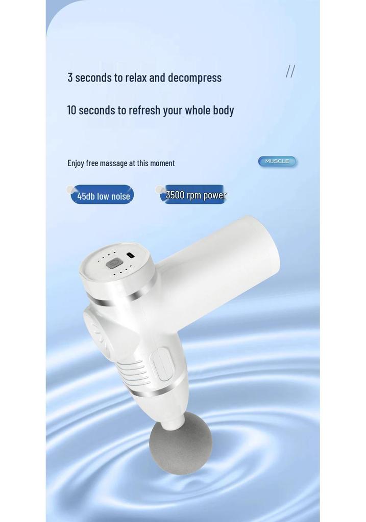 Silent Multi-Head Massage Gun for Deep Muscle Relaxation