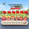 Red Flag Wealth God Car Phone Number Display Ornament