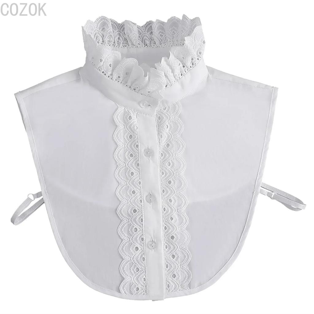 Girls Bowknots Lapel Shirt Detachable Collar Autumn Sweater Blouse Women Fake Collar Girls Removable Shirt Neck False Collar