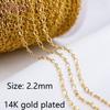 Wholesale 14K Gold Plated Brass Metal Loose Chains Bulk Chains For Jewelry Making,DIY Handmade Jewellery Making Supplies