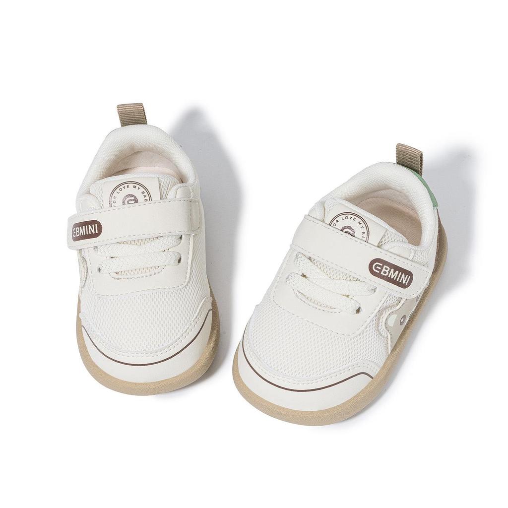 Yingbeimi Ni Children's Barefoot First Walker Shoes 2026 - Spring Cartoon Style for Toddlers, Girls & Boys with Little Bear Design.