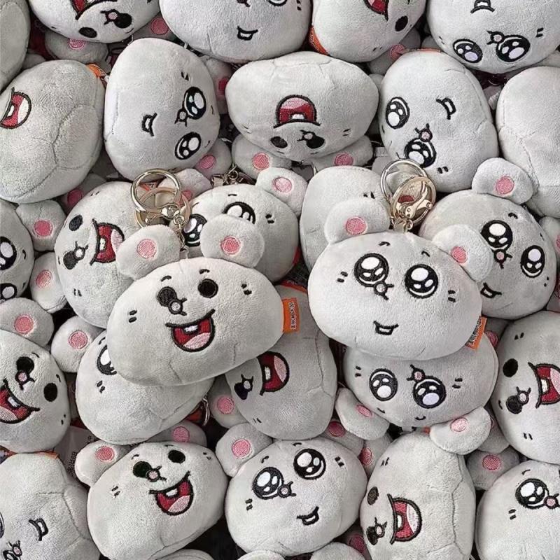 Cartoon Funny Plush Rat Dolls Keychain Pendant Cute Stuffed Animal Doll Keyring Lovely Backpack Decoration Friends Gifts