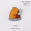 Broche Mignonne en Dessin Animé Capybara pour Sacs et Sacs à Dos