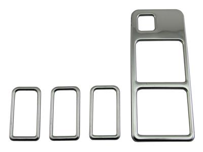 BRIGHTZ Delica D:5 CV1W Super Spiegel Edelstahl Verchromt Fensterheberschalter Abdeckung 4Stk. [WIN-SWI-013] CV1 CV D5 Diesel 37515