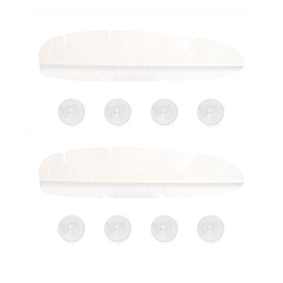 Yousheng 1/2Pcs Leaf Shape Sink Splash Guard with Suction Cups Vegetable Washing Water Splash Protector Kitchen Countertop Anti-Splash Board