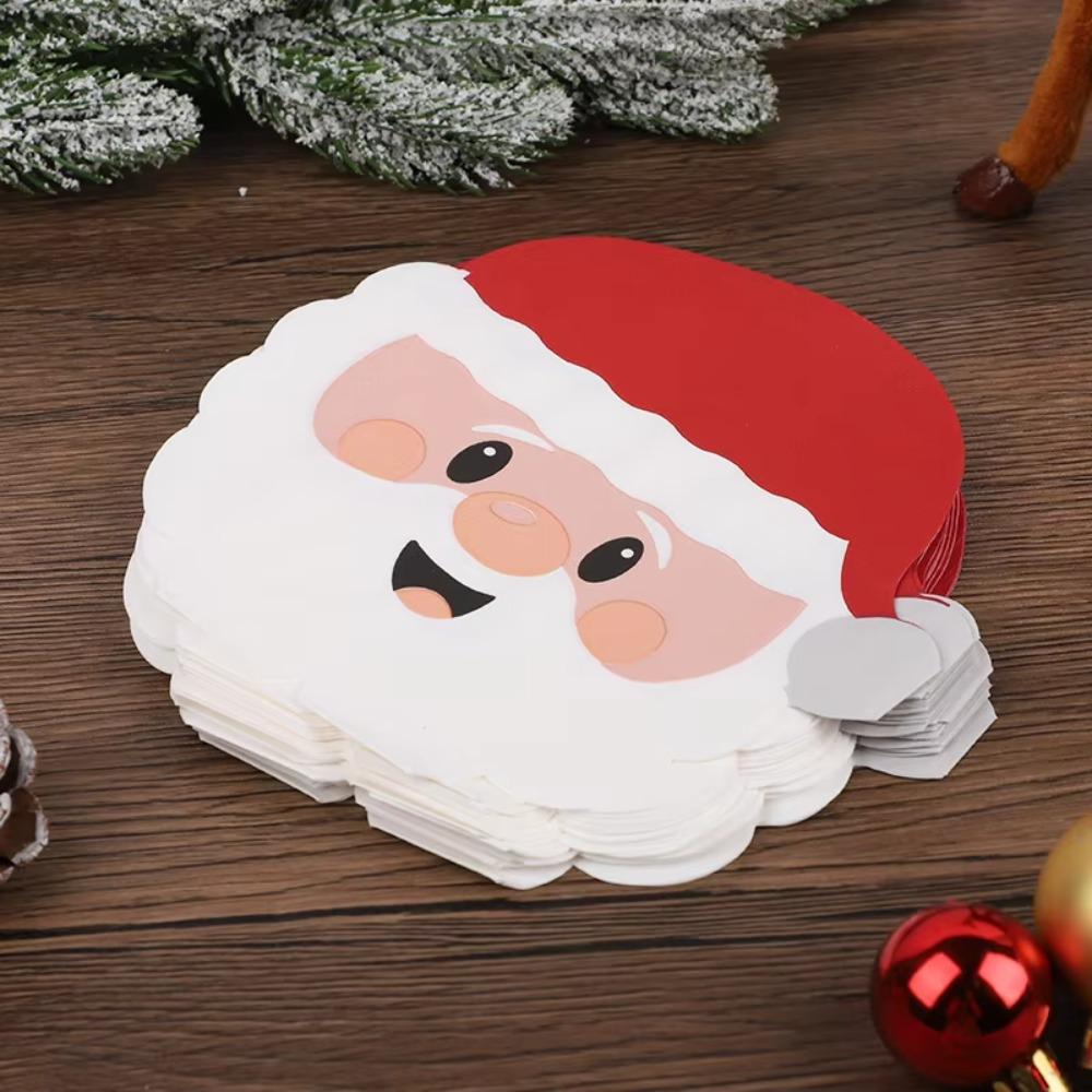 48 Pcs Multi-layer Christmas Santa Paper Napkins Cartoon Christmas Party Napkins Restaurant