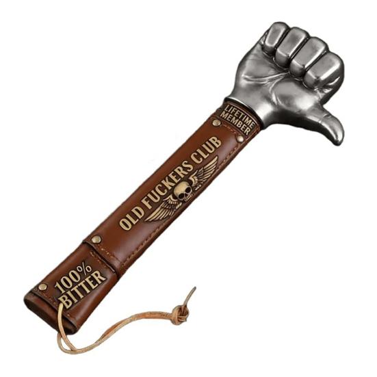 

Old Bastards Club Thumb Hammer Metal Rust-Proof Utility Hammer with Ergonomic Faux Leather Grip DIY Projects Gift 1pc