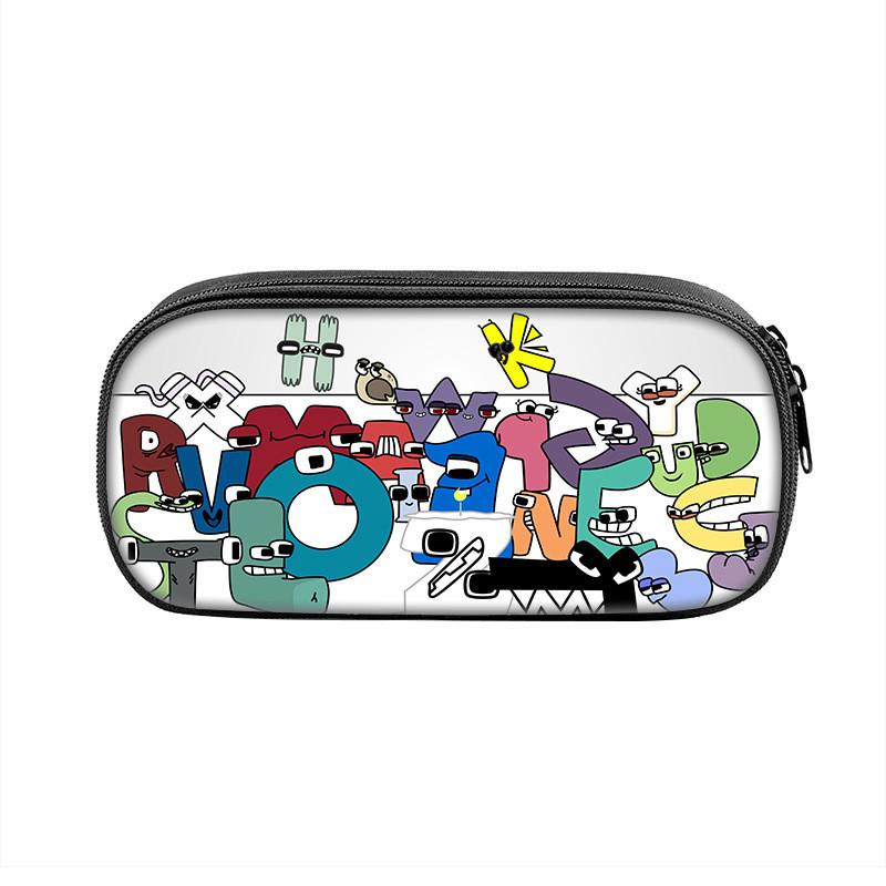 Alphabet Lore Pencil Case With Nylon Material For Students And Kids