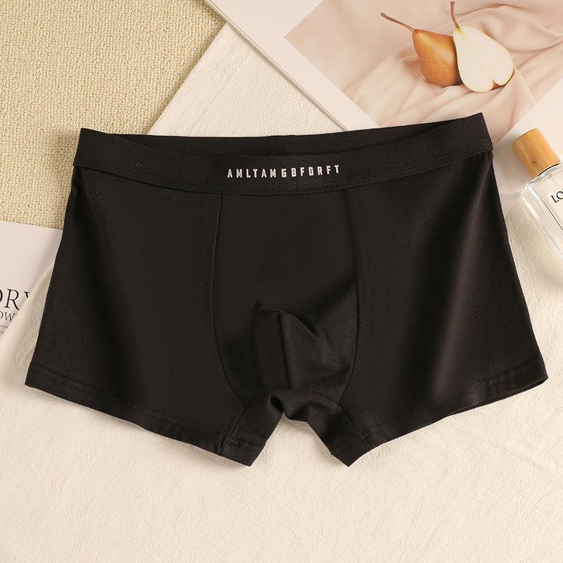 

Мужское нижнее белье из чистого хлопка Майяра 7A, антибактериальное хлопковое нижнее белье класса А, бесшовные мужские трусы из графена с антибактериальной промежностью L чёрный