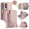 Crossbody Multi Cards Solt Zipper Flip Leather Phone Case for For Samsung Galaxy Z Fold8 Fold 8 Wide Shockproof Book Stand Cover