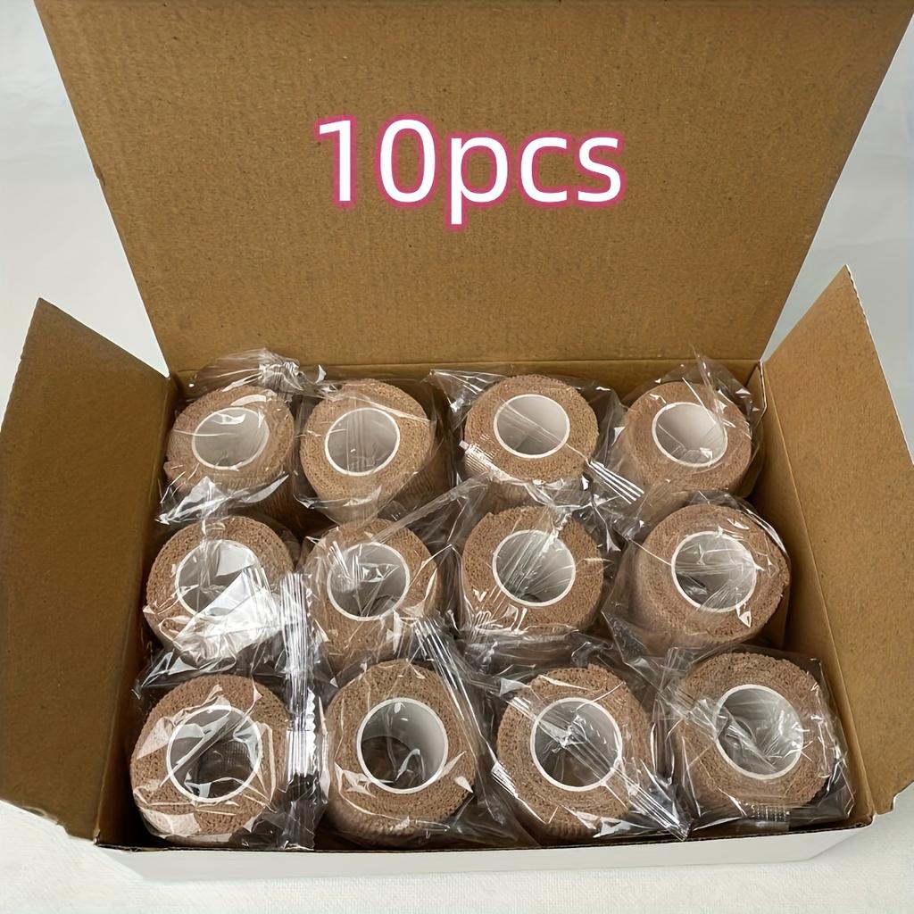 

Эластичные самоклеящиеся бинты для спорта - Фиксаторы для пальцев и голеностопа для поддержки запястья, талии, колена, локтя - Прочная нетканая ткань 10pcs коричневый