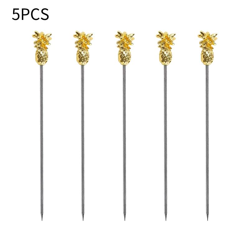 5-10Pcs Creative Stainless Steel Cocktail Picks Martini Picks Juice Decoration Picks Bar Bartending Tools Kitchen Accessories