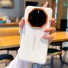 Luxury Cross Texture Leather Design Case For Huawei Mate 60RS 50RS 40RS Slim Orange Camera Ring Shockproof Cover