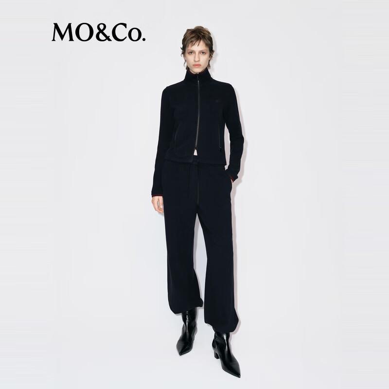 MO&Co. High-Waisted Thermal Straight-Leg Trousers