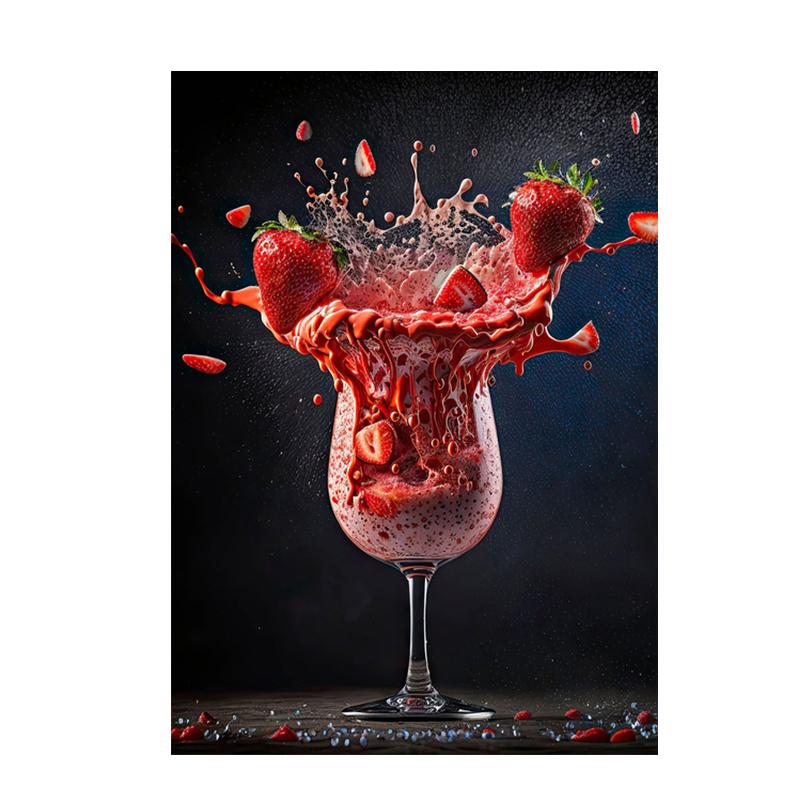 Abstract Colorful Cocktail Exploration Rendered Posters Prints Bar Painting Wall Art Pictures for Restaurant Drinking Room Decor