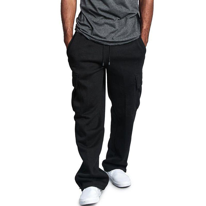 Sport Mens Pants Long Trousers Tracksuit Gym Casual Workout Sweatpants Joggers