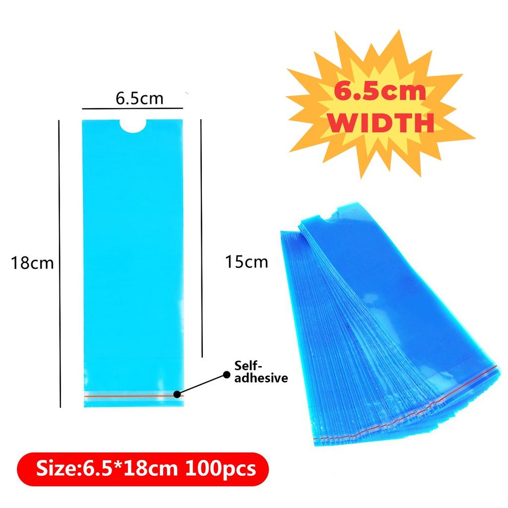 100PCS Disposable Cartridge Tattoo Machine Covers Sleeve Pen Bag Tattoo Plastic Pen Sleeves for Tattoo Machine Clip Pen Supplies