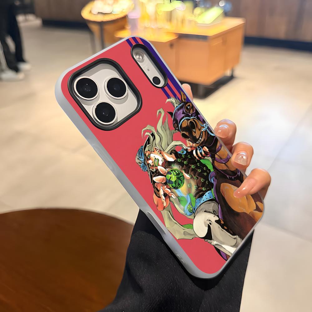 JoJos Bizarre Adventure Phone Case For IPhone 17 Air 16 E 15 14 Plus 13 12 11 Pro Max Jelly 2 In 1 Protective Case