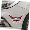 HAWILLOSCH 2 Sheets Bleeding Lips Stickers Vehicle Mouth Teeth Decoration Adhesive Car Mouth Decoration Vehicle Mouth Teeth Bike Helmet Decor