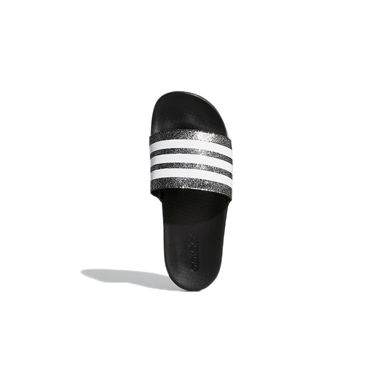 Adidas Adilette Comfort Slide J Black Glitter Kids Sneakers Core-Black Cloud-White FY8836