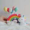Rainbow Unicorn Eyelashes Horn Cake Topper Birthday Party Decor Unicornio Baby Shower First Birthday Unicorn Party Decoration