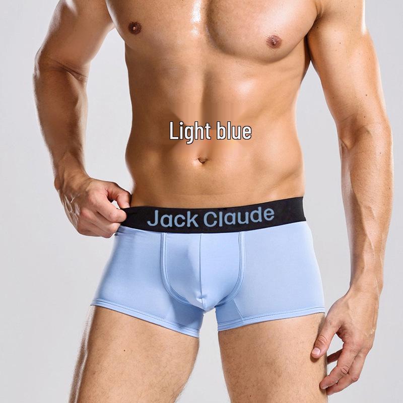 Men's Ultra-Fine Fiber Boxer Briefs with Mid-Waist and Concave-Convex Design