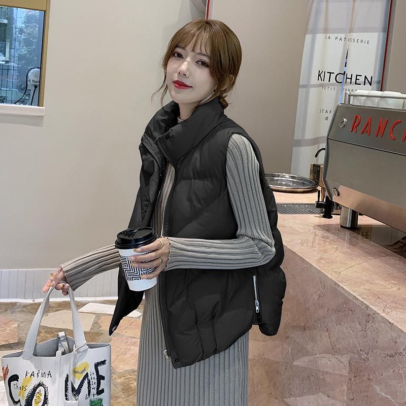 Vest Short Female Korean Winter Small Cotton-padded Vest Vest Vest Jacket Loose Outer Wear