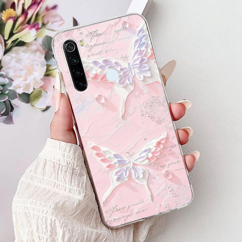 6,3" Silikonowe Etui Dla Xiaomi Redmi Note 8 Miękkie TPU Z Uroczy Wzorem Pokrowiec Etui Dla Redmi Note 8 Note8 Ochronna Obudowa Zderzak