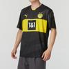 Puma Borussia Dortmund 2024/25 Away Pullover Color Block Logo Breathable Short Sleeve T-Shirt Men Tops Black 77495602