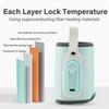 LED Display Portable Baby Bottle Warmer Temperature Adjust Smart Temperature Control Travel Breastmilk Heater 35-50℃ Range