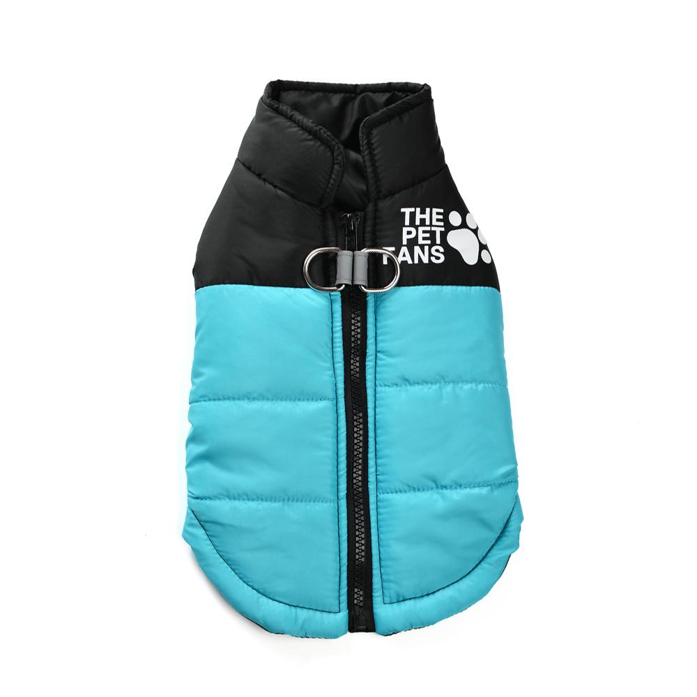 

Warm Winter Dog Coat Small Medium Dogs Cat Vest Jacket Autumn Reflective Printed Puppy Jacket Costume Chihuahua Pug Pet Outfits XS（old） синий
