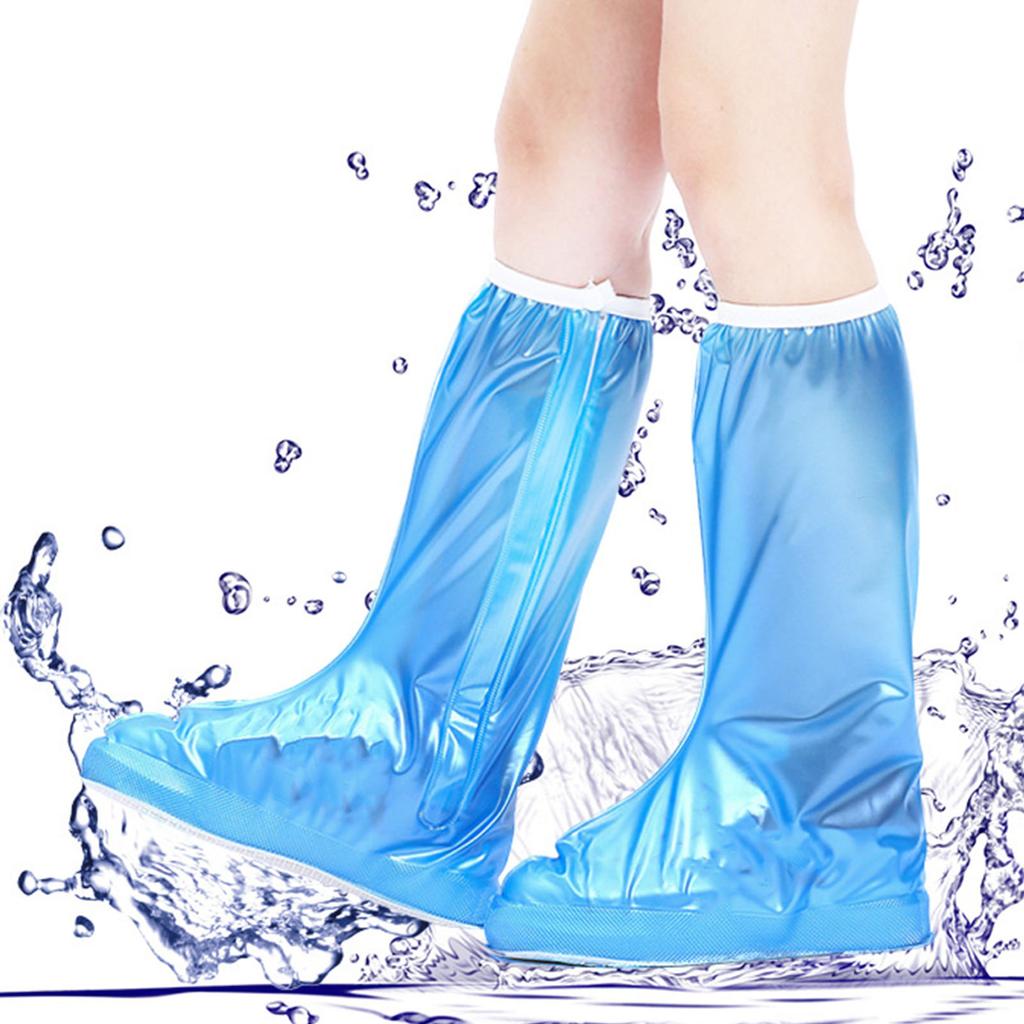 Regenschuhüberzug PVC Hoch Wasserdicht Verdickte Sohle Rutschfest Faltbar Regenstiefel Schuhüberzug für Herren