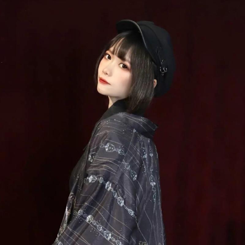 Retro Beret Hat Leather Buckle Painter Hat Warm Octagonal Hat All-match Winter