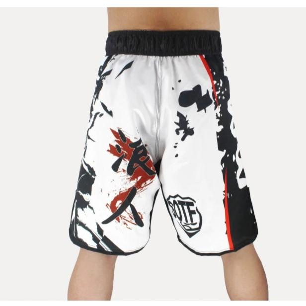SOTF czarne w pasie Bushido Fitness ostre spodenki do sportów walki ninja tygrys Muay Thai spodenki mma odzież bokserska boks tajski