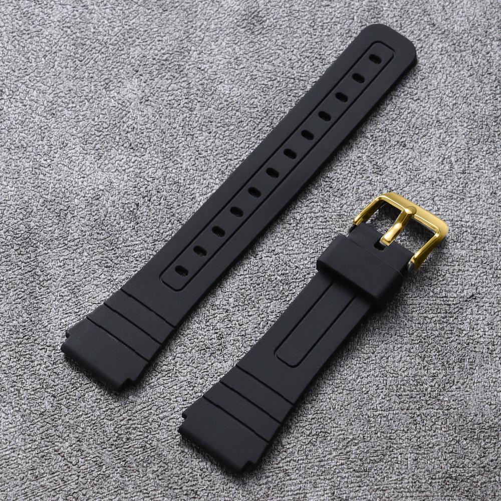 

18 мм м який силіконовий ремінець для Casio F-91W F84 W800H SGW400 F105/108 A158/159/168AE1200/1300 Водонепроникні гумові спортивні ремінці для годинника 18mm
