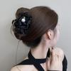 Spring/Summer Elegant Mesh Flower Beaded Hair Claw Clip for Women