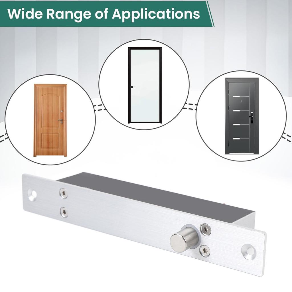 Electric Drop Bolt Lock 12V NC Mode Electronic Security Lock Electric Mortise Lock with Time Delay for Door Access Control