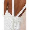 Export Single Lu's Pure White Fairy Spaghetti-Strap Trailing Annual Party Party Bare Back Bows Dress Evening Dress