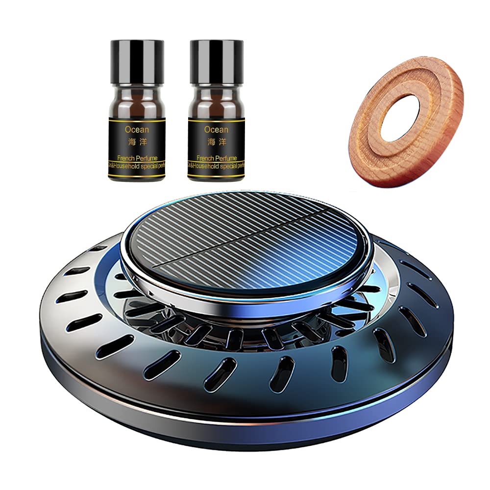 

Автомобильный воздух Автомобильный аромат Автомобильный воздух Солнечный бесшумный автоматический аксессуар для салона автомобиля Освежитель Kwak, диффузор, освежитель, энергия, вращение, украшение, (черный)