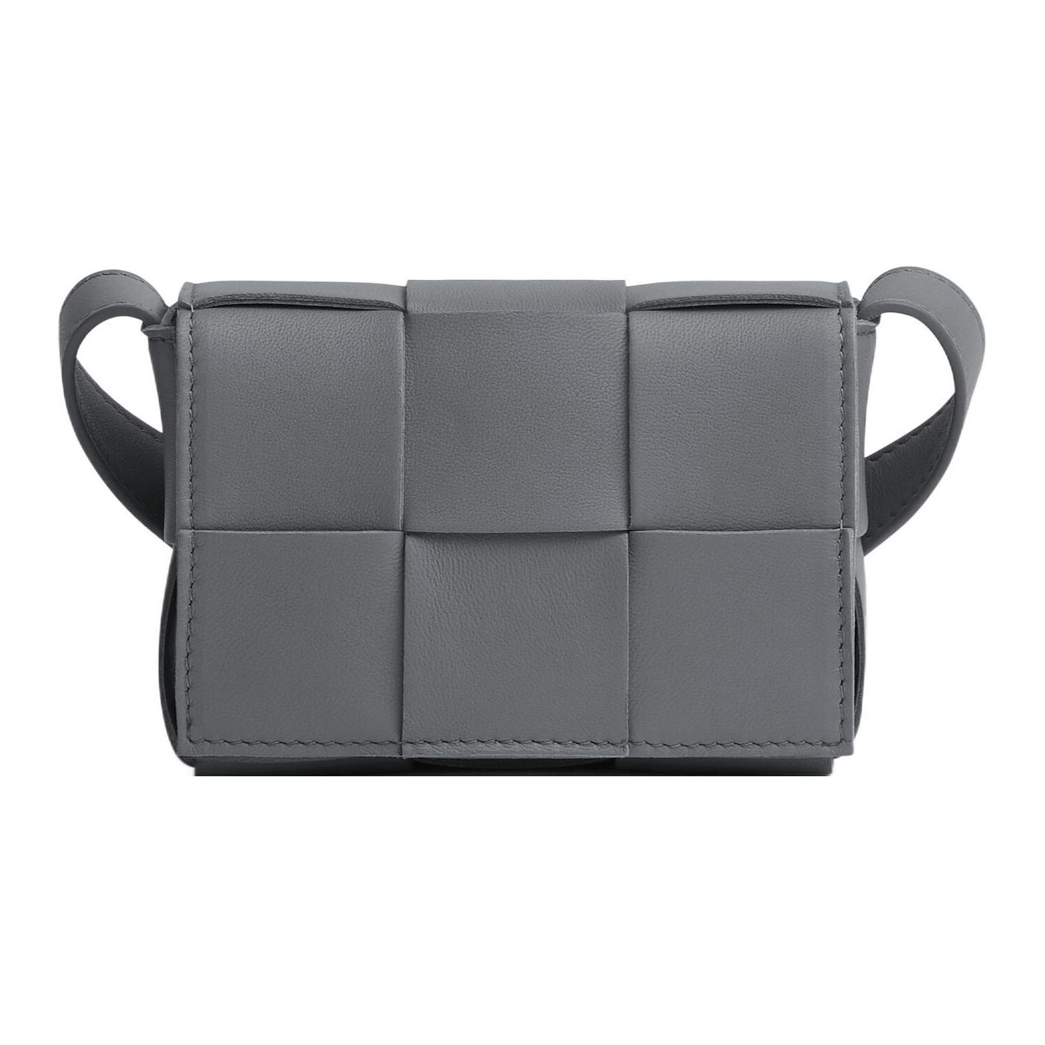 

Новая сумка Bottega Veneta CASSETTE из овчины цвета тофу, сумка на плечо, сумка кроссбоди, женская, серая 666688VMAY11242 11.9*4.1*8.1CM