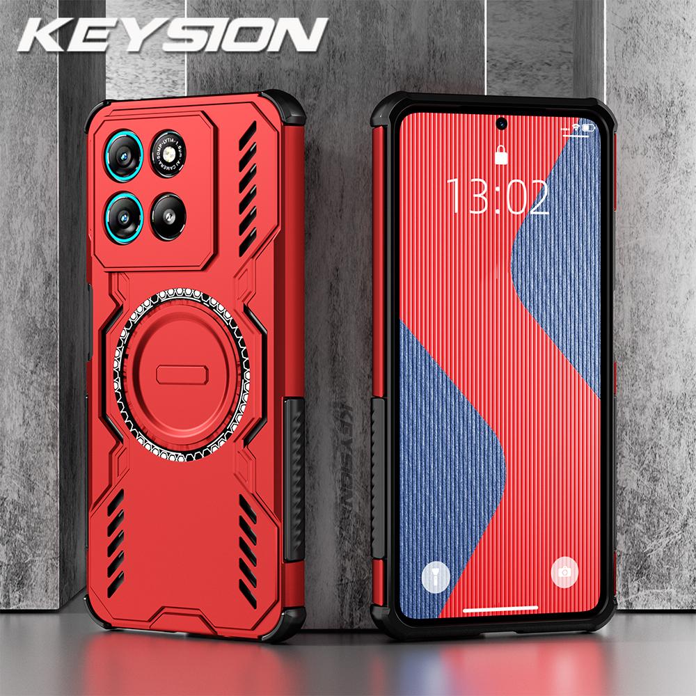 KEYSION Heat Dissipation Case for Motorola G86 5G G57 G67 Power Magnetic Cooling Shockproof Phone Cover for MOTO G100 G15 G75 5G