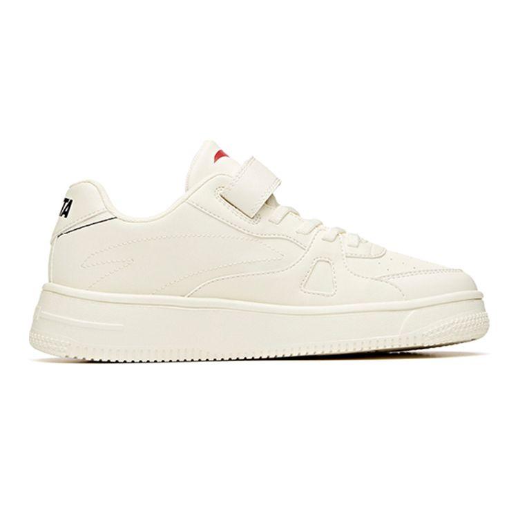 Anta Kids Velcro Non-Slip Shock Absorbing Durable Low-Top Skate Shoes Kids Sneakers Off-White Red A332118000-1